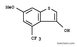 Molecular Structure of 314-49-8 (Benzobthiophene-3-ol, 6-methoxy-4-(trifluoromethyl)-)