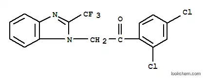 Molecular Structure of 325854-71-5 (Ethanone,  1-(2,4-dichlorophenyl)-2-[2-(trifluoromethyl)-1H-benzimidazol-1-yl]-)