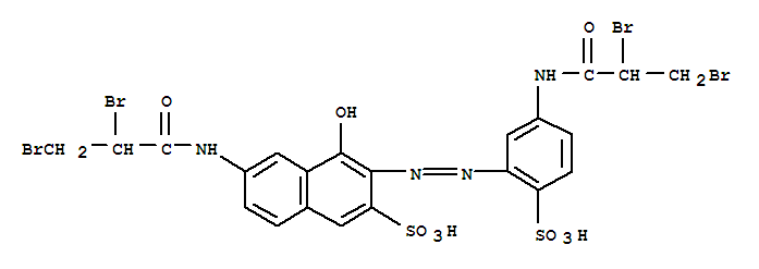 2-Naphthalenesulfonicacid,6-[(2,3-dibromo-1-oxopropyl)amino]-3-[2-[5-[(2,3-dibromo-1-oxopropyl)amino]-2-sulfophenyl]diazenyl]-4-hydroxy-