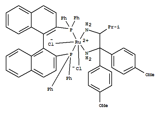 Ruthenium,[(1R)-[1,1'-binaphthalene]-2,2'-diylbis[diphenylphosphine-kP]][(2R)-1,1-bis(4-methoxyphenyl)-3-methyl-1,2-butanediamine-kN,kN']dichloro-, (OC-6-14)- (9CI)