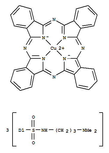 Copper,[N,N',N''-tris[3-(dimethylamino)propyl]-29H,31H-phthalocyanine-C,C,C-trisulfonamidato(2-)-kN29,kN30,kN31,kN32]-