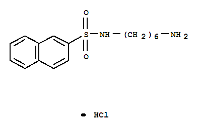 35517-14-7,W-5 Isomer hydrochloride,2-Naphthalenesulfonamide,N-(6-aminohexyl)-, monohydrochloride (9CI);N-(6-Aminohexyl)-2-naphthalenesulphonamide hydrochloride;6-[(Naphthalen-2-ylsulfonyl)amino]hexan-1-aminium chloride;2-Naphthalenesulfonamide,N-(6-aminohexyl)-, hydrochloride (1:1);