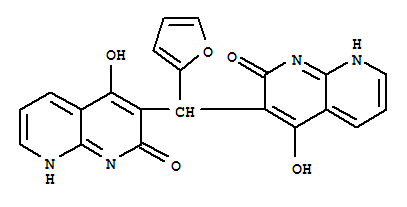 1,8-NAPHTHYRIDIN-2(1H)-ONE,3,3-(FURAN-2-YLMETHYLENE)BIS[4-HYDROXY-CAS