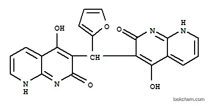 Molecular Structure of 401938-16-7 (1,8-Naphthyridin-2(1H)-one,3,3-(2-furanylmethylene)bis[4-hydroxy-(9CI))