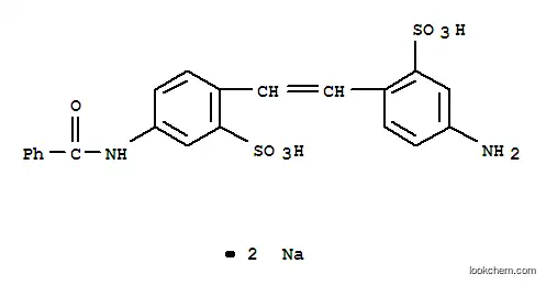 Molecular Structure of 40301-06-2 (4-AMINO-4'-BENZAMIDOSTILBENE-2,2'-DISULFONIC ACID, DISODIUM SALT)