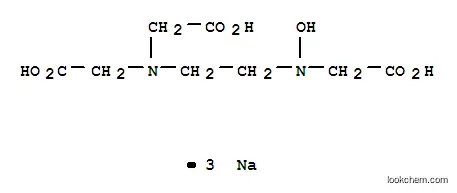 Molecular Structure of 4263-06-3 (N-Hydroxyethylenediaminetriacetic acid, trisodium salt)