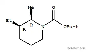 Molecular Structure of 439084-99-8 (1-Piperidinecarboxylicacid,3-ethyl-2-methyl-,1,1-dimethylethylester,(2R,3R)-(9CI))