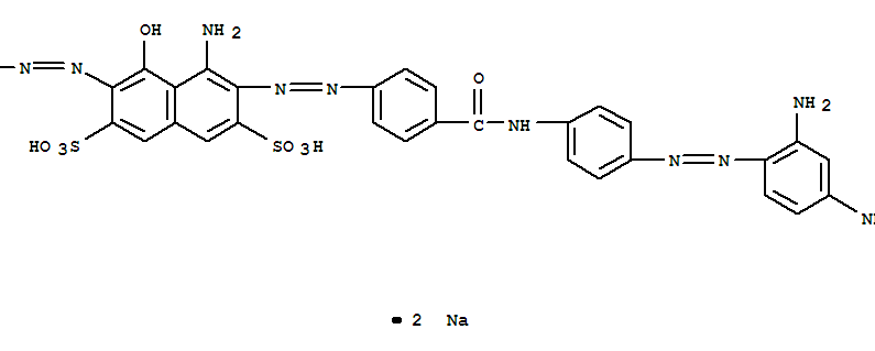 2,7-Naphthalenedisulfonicacid,4-amino-3-[2-[4-[[[4-[2-(2,4-diaminophenyl)diazenyl]phenyl]amino]carbonyl]phenyl]diazenyl]-5-hydroxy-6-(2-phenyldiazenyl)-,sodium salt (1:2)