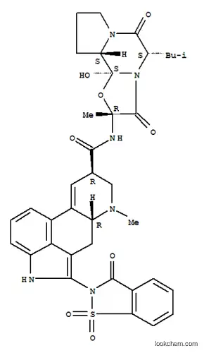 Molecular Structure of 101401-37-0 (Ergotaman-3',6',18-trione,2-(1,1-dioxido-3-oxo-1,2-benzisothiazol-2(3H)-yl)-12'-hydroxy-2'-methyl-5'-(2-methylpropyl)-,(5'a)- (9CI))
