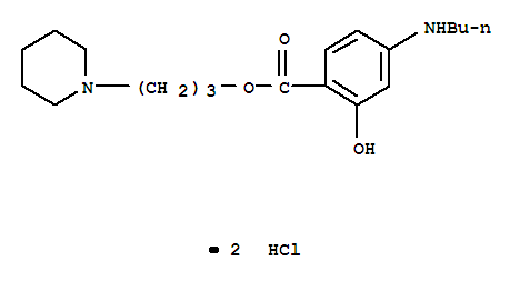 102338-95-4,3-piperidin-1-ylpropyl 4-(butylamino)-2-hydroxybenzoate dihydrochloride,Benzoicacid, 4-(butylamino)-2-hydroxy-, 3-(1-piperidinyl)propyl ester, dihydrochloride(9CI)