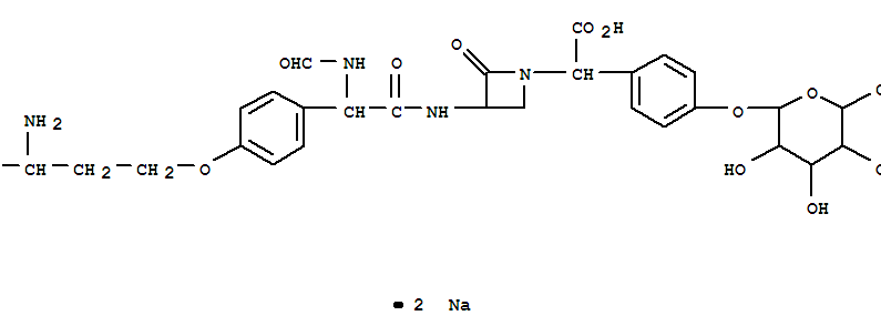 104265-79-4,b-D-Glucopyranosiduronic acid,4-[[3-[[[4-(3-amino-3-carboxypropoxy)phenyl](formylamino)acetyl]amino]-2-oxo-1-azetidinyl]carboxymethyl]phenyl,disodium salt, [3S-[1(S*),3R*[S*(S*)]]]- (9CI),