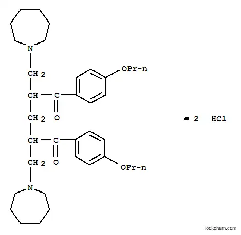 Molecular Structure of 104802-68-8 (2,4-bis(azepan-1-ylmethyl)-1,5-bis(4-propoxyphenyl)pentane-1,5-dione dihydrochloride)
