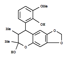 117211-15-1,8-(2-hydroxy-3-methoxyphenyl)-6,7-dimethyl-7,8-dihydro-6H-[1,3]dioxolo[4,5-g]chromen-6-ol,NSC 602341