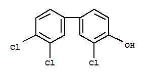 Molecular Structure of 124882-64-0 ([1,1'-Biphenyl]-4-ol,3,3',4'-trichloro-)