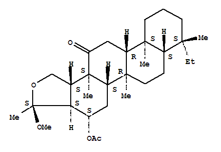 Molecular Structure of 125990-23-0 (Chryseno[1,2-c]furan-13(1H)-one,4-(acetyloxy)-8-ethyloctadecahydro-3-methoxy-3,5b,8,11a,13a-pentamethyl-,(3S,3aS,4S,5aS,5bR,7aS,8S,11aS,11bR,13aS,13bS)-)
