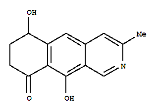 129134-98-1,Benz[g]isoquinolin-9(6H)-one,7,8-dihydro-6,10-dihydroxy-3-methyl-, (-)-,(-)-PyrenolineB; Pyrenoline B