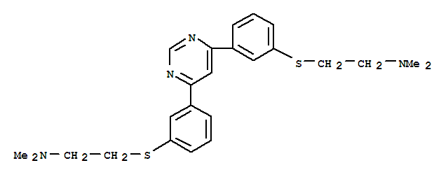 129224-95-9,Ethanamine,2,2'-[4,6-pyrimidinediylbis(3,1-phenylenethio)]bis[N,N-dimethyl- (9CI),NSC 619004