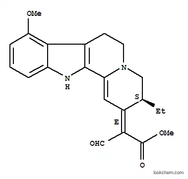 Molecular Structure of 132943-52-3 (methyl 3-ethyl-1-formyl-8-methoxy-4-oxo-4,6,7,12-tetrahydroindolo[2,3-a]quinolizine-2-carboxylate)
