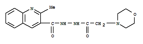 3-QUINOLINECARBOXYLIC ACID,2-METHYL-,2-(4-MORPHOLINYLACETYL)HYDRAZIDE