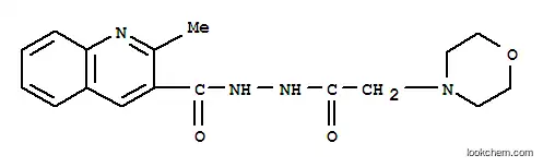 3-Quinolinecarboxylic acid, 2-methyl-, 2-(4-morpholinylacetyl)hydrazide