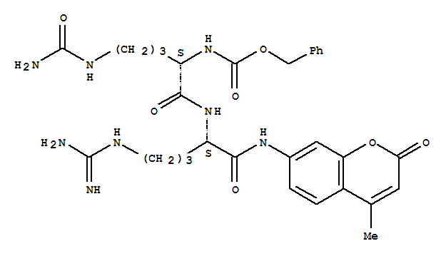 134665-86-4,benzyloxycarbonylcitrullyl-arginine 4-methylcoumarin-7-ylamide,benzyloxycarbonylcitrullyl-arginine 4-methylcoumarin-7-ylamide