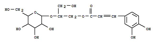 138772-00-6,b-D-Glucopyranoside,(1S)-2-[[(2E)-3-(3,4-dihydroxyphenyl)-1-oxo-2-propenyl]oxy]-1-(hydroxymethyl)ethyl(9CI),b-D-Glucopyranoside,2-[[3-(3,4-dihydroxyphenyl)-1-oxo-2-propenyl]oxy]-1-(hydroxymethyl)ethyl,[S-(E)]-; Regaloside K