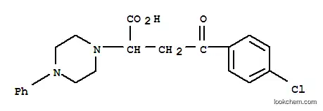 Molecular Structure of 139084-70-1 (4-(4-chlorophenyl)-4-oxo-2-(4-phenylpiperazin-1-yl)butanoic acid)
