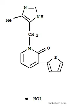 Molecular Structure of 143075-33-6 (1-((5-Methyl-1H-imidazol-4-yl)methyl)-3-(2-thienyl)-2(1H)-pyridinone m onohydrochloride)