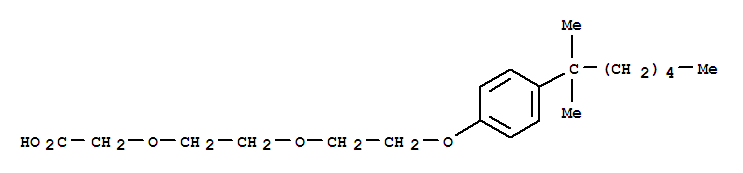 Acetic acid,2-[2-[2-[4-(1,1-dimethylhexyl)phenoxy]ethoxy]ethoxy]-