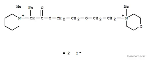 Molecular Structure of 101831-43-0 (4-methyl-4-[2-(2-{[(1-methylpiperidinium-1-yl)(phenyl)acetyl]oxy}ethoxy)ethyl]morpholin-4-ium diiodide)