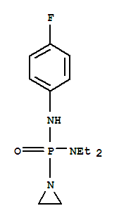 105384-20-1,Phosphonic diamide,P-1-aziridinyl-N,N-diethyl-N'-(4-fluorophenyl)-,A 504; A504 (pharmaceutical)