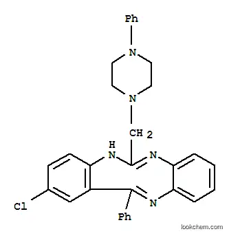 Molecular Structure of 107470-02-0 ((4aZ,6Z,13Z)-2-chloro-13-phenyl-6-[(4-phenylpiperazin-1-yl)methyl]-12H-dibenzo[d,h][1,3,6]triazonine)