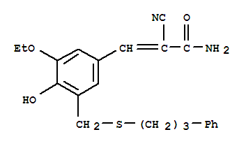 107787-94-0,(2E)-2-cyano-3-(3-ethoxy-4-hydroxy-5-{[(3-phenylpropyl)sulfanyl]methyl}phenyl)prop-2-enamide,