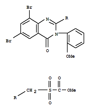 108659-75-2,6,8-dibromo-2-{[(methoxycarbonyl)sulfonyl]methyl}-3-(2-methoxyphenyl)quinazolin-4(3H)-one,