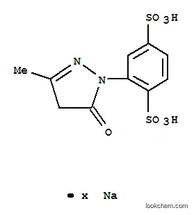 Molecular Structure of 110512-91-9 (sodium 2-(3-methyl-5-oxo-4H-pyrazol-1-yl)-4-sulfo-benzenesulfonate)
