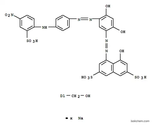 Molecular Structure of 114839-95-1 (2,7-Naphthalenedisulfonicacid,4-[2-[2,4-dihydroxy(hydroxymethyl)-5-[2-[4-[(4-nitro-2-sulfophenyl)amino]phenyl]diazenyl]phenyl]diazenyl]-5-hydroxy-,sodium salt (1:?))