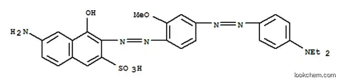Molecular Structure of 126485-28-7 ((3E)-6-amino-3-[2-(4-{(E)-[4-(diethylamino)phenyl]diazenyl}-2-methoxyphenyl)hydrazinylidene]-4-oxo-3,4-dihydronaphthalene-2-sulfonic acid)