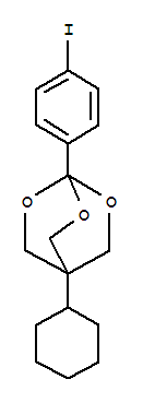 130523-76-1,4-cyclohexyl-1-(4-iodophenyl)-2,6,7-trioxabicyclo[2.2.2]octane,