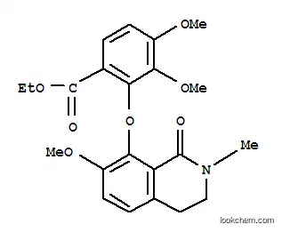 Molecular Structure of 132160-48-6 (Benzoic acid,3,4-dimethoxy-2-[(1,2,3,4-tetrahydro-7-methoxy-2-methyl-1-oxo-8-isoquinolinyl)oxy]-,ethyl ester)