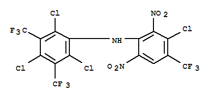 133229-91-1,2,4,6-trichloro-N-[3-chloro-2,6-dinitro-4-(trifluoromethyl)phenyl]-3,5-bis(trifluoromethyl)aniline,
