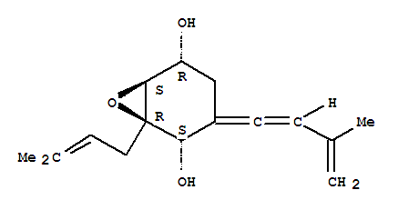 Molecular Structure of 135077-18-8 (7-Oxabicyclo[4.1.0]heptane-2,5-diol,3-(3-methyl-1,3-butadien-1-ylidene)-1-(3-methyl-2-buten-1-yl)-, (1R,2S,5R,6S)-)