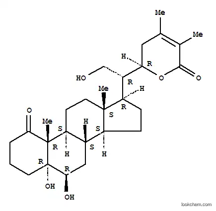 Molecular Structure of 143868-94-4 (Ergost-24-en-26-oicacid, 5,6,21,22-tetrahydroxy-1-oxo-, d-lactone, (5a,6b,22R)-)