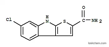 Molecular Structure of 149127-27-5 (6-chloro-8H-thieno[2,3-b]indole-2-carboxamide)