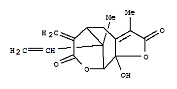 150216-84-5,5,9-Methano-2H-furo[2,3-c]oxocin-2,7(4H)-dione,10-ethenyl-5,6,9,9a-tetrahydro-9a-hydroxy-3,10-dimethyl-6-methylene-,(5R,9R,9aS,10S)-rel-(+)- (9CI),5,9-Methano-2H-furo[2,3-c]oxocin-2,7(4H)-dione,10-ethenyl-5,6,9,9a-tetrahydro-9a-hydroxy-3,10-dimethyl-6-methylene-, (5a,9a,9aa,10S*)-(+)-; Aciculatalactone
