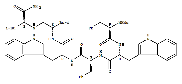 152369-60-3,[METHYL-D-PHE 6, D-TRP 7,9, LEU 10-PSI(CH2NH)LEU 11]-SUBSTANCE P FRAGMENT 6-11,D-Tryptophanamide,N-methyl-D-phenylalanyl-D-tryptophyl-L-phenylalanyl-N-[1-[[[1-(aminocarbonyl)-3-methylbutyl]amino]methyl]-3-methylbutyl]-,[S-(R*,R*)]-; B 10222; NY 3460