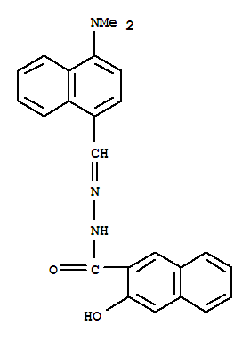 Molecular Structure of 155062-67-2 (2-Naphthalenecarboxylicacid, 3-hydroxy-, 2-[[4-(dimethylamino)-1-naphthalenyl]methylene]hydrazide)