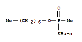 15536-28-4,Phosphonothioic acid,methyl-, S-butyl O-heptyl ester (8CI,9CI),GA 19