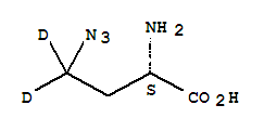 Molecular Structure of 156463-11-5 (Butanoic-4,4-d2 acid,2-amino-4-azido-, (S)- (9CI))