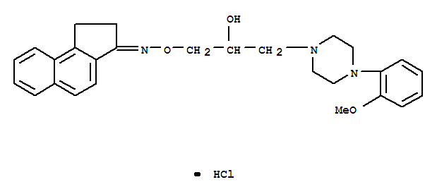 3H-BENZ(E)INDEN-3-ONE,1,2-DIHYDRO-,O-(2-HYDROXY-3-(4-(2-METHOXYPHENYL)-(PIPERAZIN-1-YL))PROPYL)OXIME,HCL