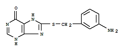15870-62-9,8-[(3-aminobenzyl)sulfanyl]-5,9-dihydro-6H-purin-6-one,Hypoxanthine,8-[(m-aminobenzyl)thio]- (8CI); NSC 118211